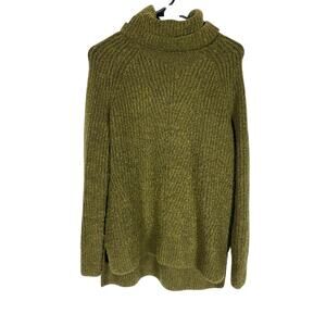 Women's Madewell Knit Wool Army Green Turtleneck Size XS